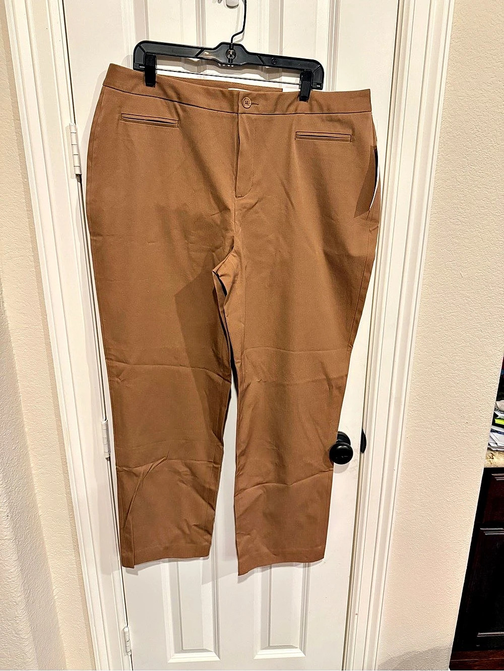 Coldwater Creek Classic Fit Straight Leg Pants in Brown Size 20 NWT